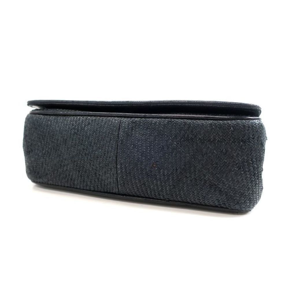 Chanel Piping Chain Shoulder Leather Navy Shoulder Bag - Picture 3 of 6